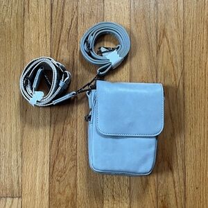 New light gray crossbody purse